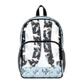 thumbnail image 1 of SEANATIVE 17 Inches Clear Backpack for Teens Kids Transparent Bookbag See Through School Bag PVC Heavy Duty Daypack with Adjustable Straps, Shark Bubble Heart-shaped Blue, 1 of 7