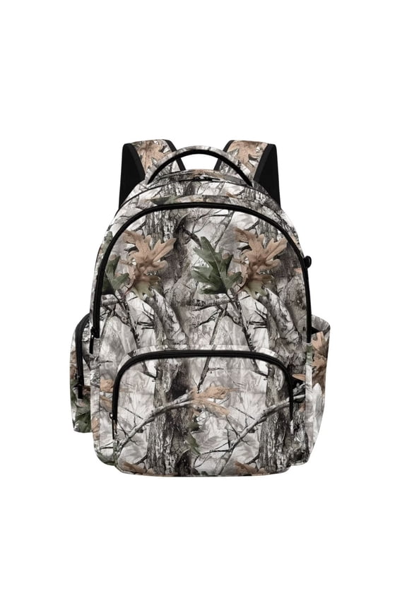 17 Inches Kids Backpack Cute School Bag Stylish Book Bag Back to School Essential Casual Daypack for Elementary Middle School Boys Girls, Retro Camo Hunting Forest