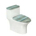 thumbnail image 1 of SEANATIVE 2 Piece Wood Print Toilet Lid Cover and Toilet Tank Lid Cover Replacement Polyester Bathroom Toilet Seat Lid Cover Tank Cover Elastic Lid Cover for Toilet Stay in Place, 1 of 6