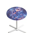 thumbnail image 1 of SEANATIVE 24'' Diameter Round Cocktail Table Top Covers with Elastic Edge Stain-resistant Round Highboy Tablecloths for Indoor Outdoor Events Parties, Butterfly Galaxy Blue, 1 of 7