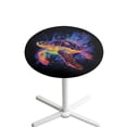thumbnail image 1 of SEANATIVE 24 Inch Round Table Covers Stretch Fitted Cocktail Table Topper Cap Stain-Resistant Round Cocktail Tablecloths with Elastic Edged for Celebration Party, Colorful Sea Turtle Black, 1 of 7