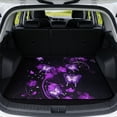 thumbnail image 1 of SEANATIVE 29 x 39 Inch Car Trunk Mat Heavy Duty Cargo Liner All Weather Non-Slip Backing Washable Universal Fit Auto Trunk Protector Cover for SUV Truck Van, Butterfly Floral Violet, 1 of 4