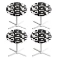 thumbnail image 1 of SEANATIVE 4 PCS Small Round Table Top Cover Stretch Fitted Cocktail Tablecloths with Elastic Edges Highboy Table Cloth Table Decor Protectors for 24 Inch Round Tables, Cute Cat Black White, 1 of 7