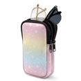 thumbnail image 1 of SEANATIVE 4 x 6.9 Inch Double Glasses Case for Women, Neoprene Zipper Eyeglasses Case Anti-Scratch Shockproof Lightweight Eyewear Pouch for Travel Outdoor Office Work, Floral Pink Gradient, 1 of 7