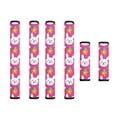 thumbnail image 1 of SEANATIVE 6 PCS Refrigerator Door Handle Covers Kitchen Appliances Handle Protector Washable Door Cloth Protector Keep Off Smudges, Stain, Wear and Tear, Cute Bunny Rabbit Flower Pink Easter, 1 of 7