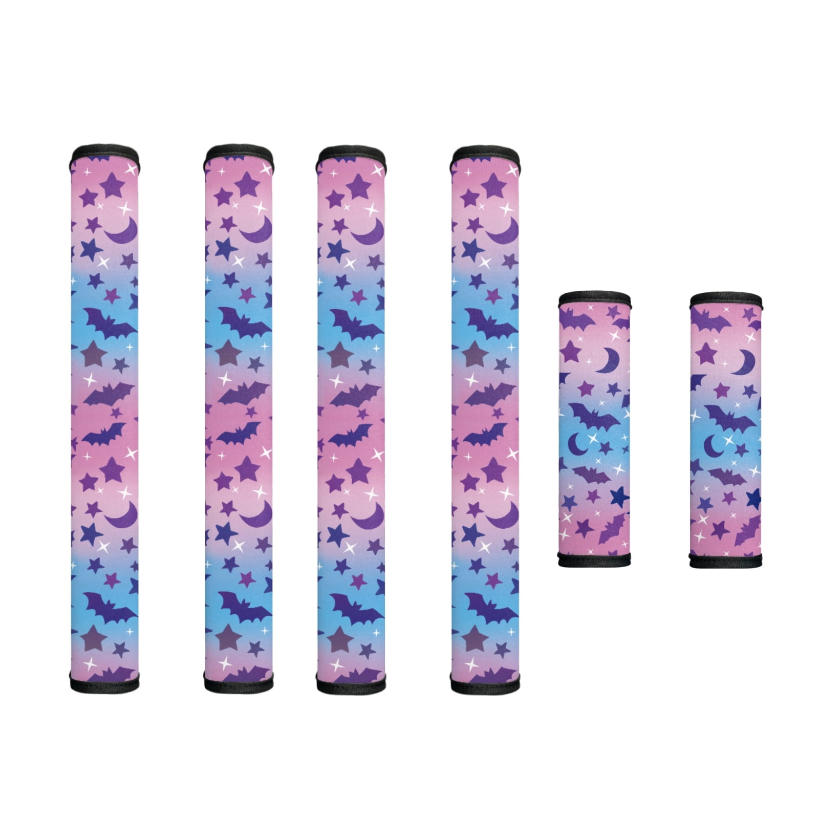 SEANATIVE 6 Pieces Fridge Door Handle Covers Waterproof Kitchen Electrical Appliance Decor Handles Anti-Slip Oven Microwave Dishwasher Door Cloth Protector, Bat Stars Pink-Blue Gradient