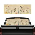 thumbnail image 1 of SEANATIVE 66.9 x 22.4 Inches Truck Rear Window Decal, Easy to Install Sun Protection Window Film Perforated One Way Vision Vinyl Wrap Graphic for Truck Pickup Decor, Hummingbird Retro Floral, 1 of 7