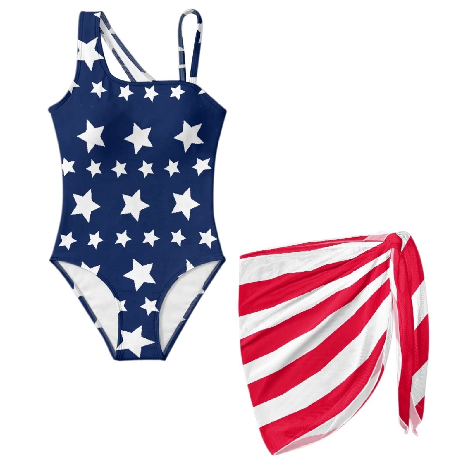 SEANATIVE 9-10 Year Kid Girl Swimsuit with Mesh Skirt Coverup One Piece ...