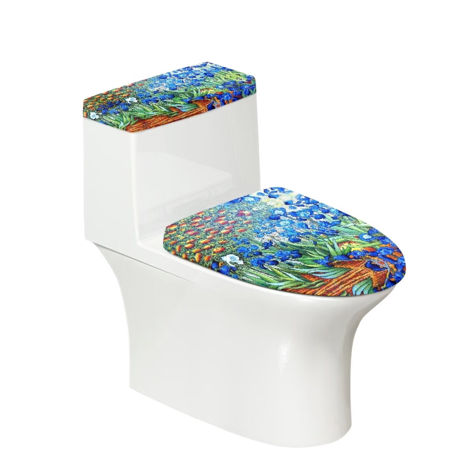 Velvet Toilet Lid Cover And Toilet Tank Lid Cover Fabric Cover For A Lid Toilet Tank Dark Gray