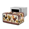 thumbnail image 1 of SEANATIVE Air Fryer Toaster Oven Dust Cover Washable Convection Oven Cover Farmhouse Kitchen Appliance Protector Decorations Countertop Accessories, S, Rooster Chicken Eggs Sunflower, 1 of 7