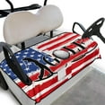 thumbnail image 1 of SEANATIVE American Flag Golf Cart Seat Covers for Club Car Washable Golf Cart Seat Blanket Covers with 4 Front Pockets Breathable Golf Cart Front Seat Cover for 2 Passenger Suitable for All Seasons, 1 of 7