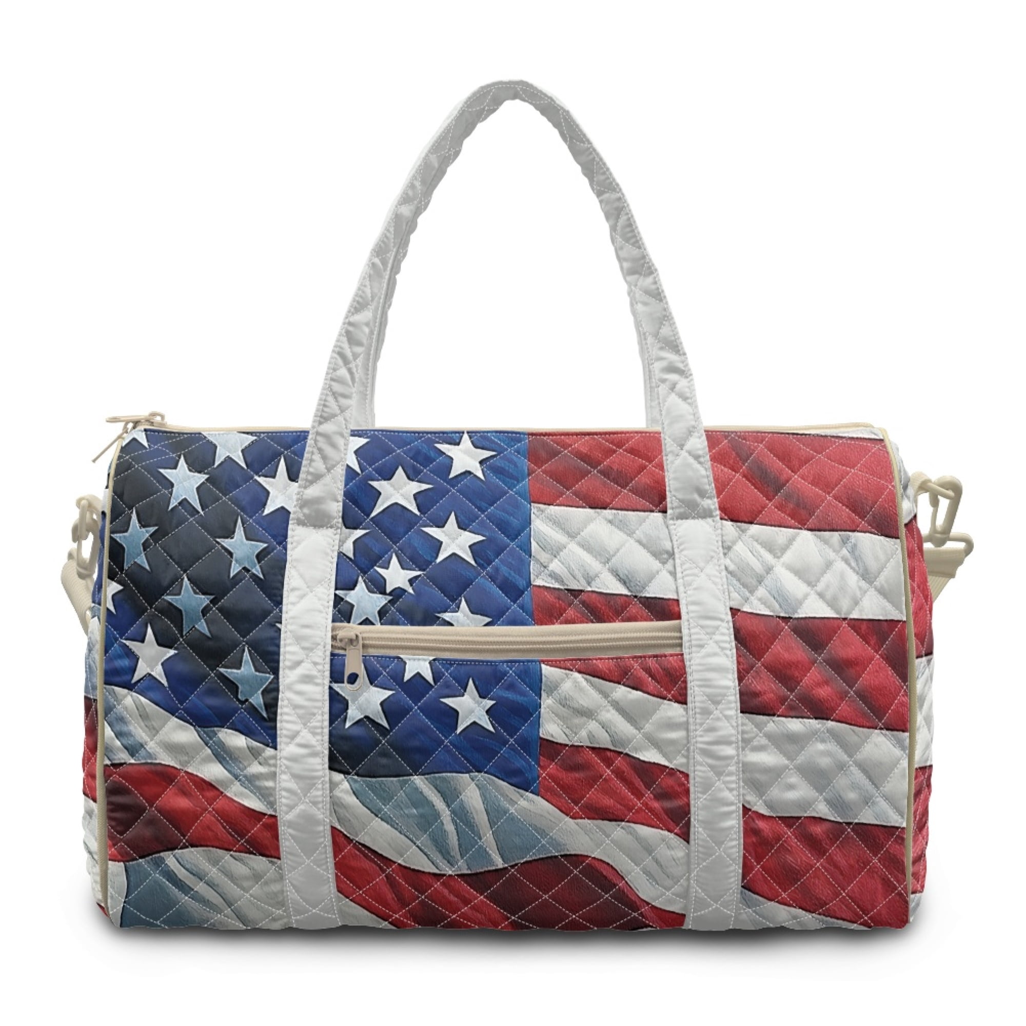 SEANATIVE American Flag Pattern Quilted Duffle Bag for Yoga, Polyester ...