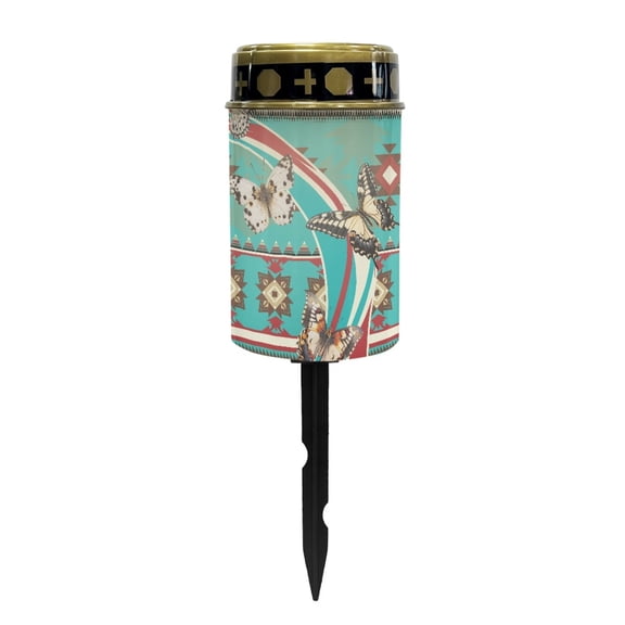 SEANATIVE Aztec Cemetery Solar Lights for Grave Solar Lights for Cemetery Butterfly Solar Garden Stake Lights Solar Light Cemetery Decoration for Grave Solar Grave Lights