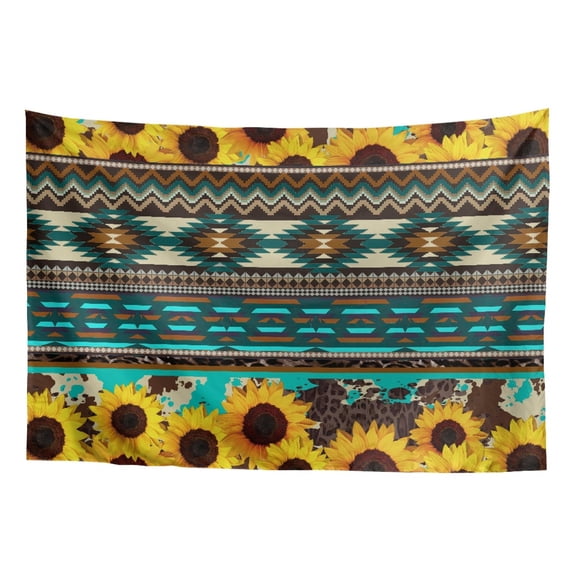 SEANATIVE Aztec Tribal Wall Tapestry Sunflower Tapestry for Dining Room Wall Hanging Compact Tapestry for Home Decor Compact Wall Tapestry Small Hanging Tapestry