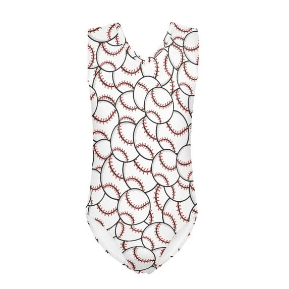 SEANATIVE Baseball Print Bathing Suit One Piece Teen Comfortable Kids Swimsuit Cover Up Girls Size 13-14 T Casual Kids Beach Swimwear Girls