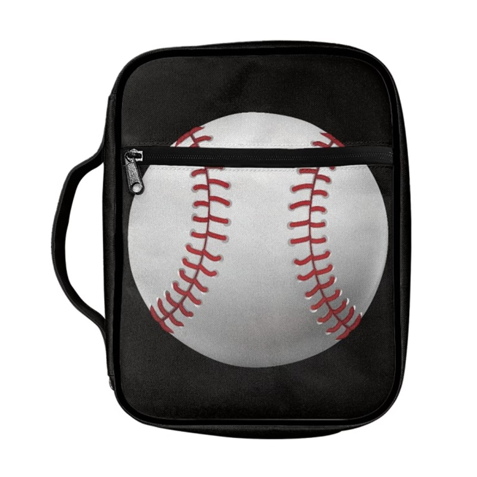 SEANATIVE Baseball Print Bible Cover with Handle Large Capacity