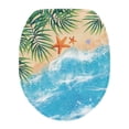 thumbnail image 1 of SEANATIVE Beach Starfish Toilet Seat Cover Soft Toilet Lid Covers for Bathroom Round Oblong Toilet Seat Lid Cover Elongated Toilet Protector Cover Fits Most Toilet Lids, 1 of 6