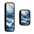 thumbnail image 1 of SEANATIVE Blue Marble Print Refrigerator Door Handle Covers Soft Kitchen Appliance Handle Protector for Fridge Oven Microwave Dishwasher Kitchen Indoor Decoration Set of 2, 1 of 7