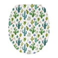 thumbnail image 1 of SEANATIVE Cactus Plant Toilet Lid Cover Soft Flannel Fabric Toilet cover Easy to Install Toilet Seat Cover Protector Home Decor Universal Toilet Tank Dust Cover with Elastic Edge, 1 of 6