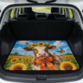 thumbnail image 1 of SEANATIVE Car Trunk Mat Universal Fit Auto Trunk Liner Trunk Protection Cargo Liner Scratch-Resistant Auto Interior Accessories for SUVs, Sedans, Trucks, Cow Sunflower Butterfly, 1 of 4
