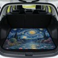 thumbnail image 1 of SEANATIVE Car Trunk Mat All Weather Protection Cargo Liner with Non-Slip Backing, Pet-Friendly Scratch-Resistant Auto Accessories for SUV Truck Van, Starry Night Water Lily Pattern, 1 of 3