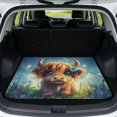 thumbnail image 1 of SEANATIVE Cargo Mat 29x39 Inch Non-Slip Trunk Liner All Weather Protection Rear Cargo Pad for Cars SUVs, Anti-Scratch Durable Auto Interior Mat for Dogs Pets, Highland Calf Flower Print, 1 of 4