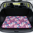 thumbnail image 1 of SEANATIVE Cargo Mat 29x39 Inch Non-Slip Trunk Liner All Weather Protection Rear Cargo Pad for Cars SUVs, Anti-Scratch Durable Auto Interior Mat for Dogs Pets, Tropical Hibiscus Flower Pink, 1 of 4