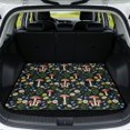 thumbnail image 1 of SEANATIVE Cargo Mats Anti-Slip Backing All Weather Trunk Protection Cargo Liner Washable Trunk Mat Decorative Scratch-Resistant Auto Interior Mat for Dogs Cats, Mushroom Floral Daisy Print, 1 of 4