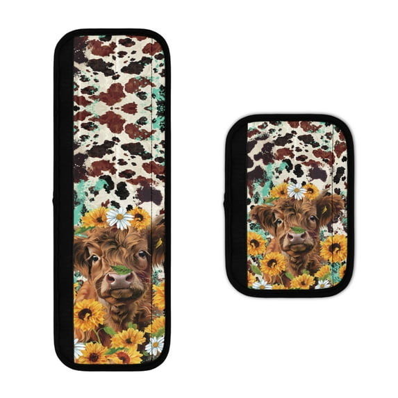 SEANATIVE Cattle Refrigerator Door Handle Covers Set of 2 Cow Print Kitchen Appliance Handle Glove Protector for Fridge Microwave Oven Dishwasher Indoor Home Decor Accessories Protective