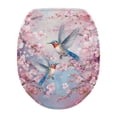 thumbnail image 1 of SEANATIVE Cherry Blossom Oval Toilet Seat Cover Hummingbird Elongated Toilet Lid Covers Decorations Easy to Install Toilet Seat Lid Cover Toilet Seat Protector Cover, 1 of 6