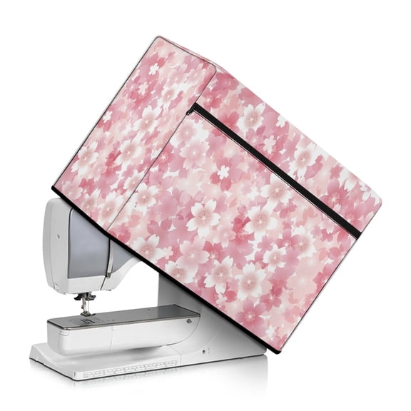 SEANATIVE Cherry Blossom Sewing Machine Cover Pink Cover for Sewing Machine Easy Storage Sewing Machine Cover Dust Cover with Pocket Home Decor Accessories