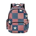thumbnail image 1 of SEANATIVE Children's Backpack Stylish School Bag Book Bag with Laptop Compartment, Front Pocket & Side Pockets, for Kindergarten Elementary Middle School, Stars and Stripes Pattern, 1 of 7