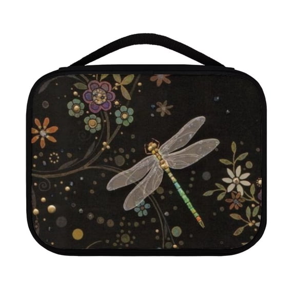 SEANATIVE Christian Bible Cover with Handle Water-Resistant Church Handbag for Women Lightweight Dragonfly Daisy Bible Bags Holder