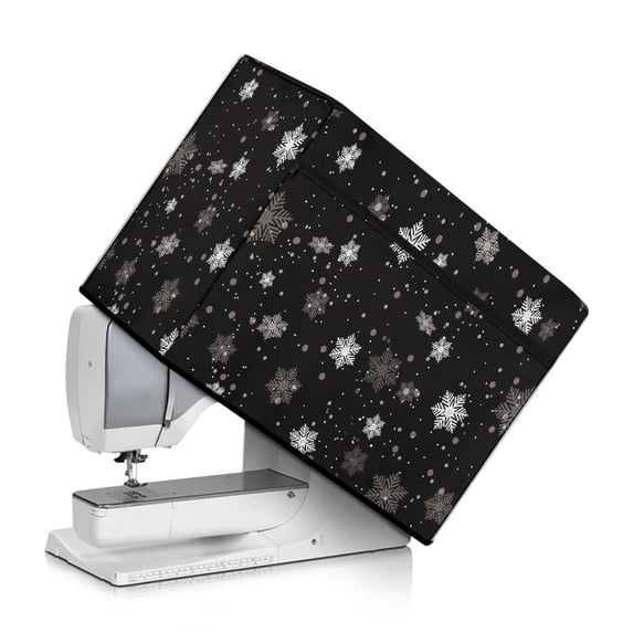 SEANATIVE Christmas Snowflake Dust Cover for Sewing Machine Universal Protective Cover Compatible with Most Standard Sewing Machines Accessories Decor Cover