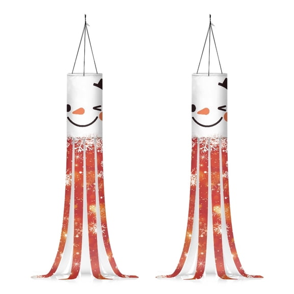 SEANATIVE Christmas Snowman Garden Windsock Outdoor Hanging Seasonal Xmas Windsock Decorative Festivals Garden Windsocks Outdoor Wind Streamer Holiday Decoration