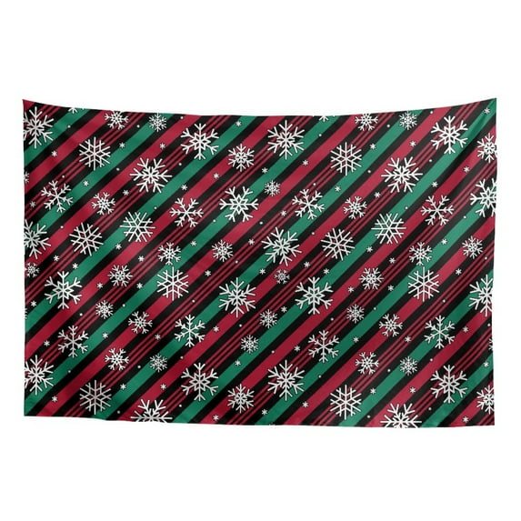 SEANATIVE Christmas Stripes Tapestry Xmas Snowflake Tapestry for Bedroom Wall Tapestry Small Tapestry for Living Room Door Tapestry for Home & Kitchen, 36H*24W Inches