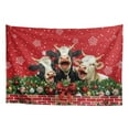 thumbnail image 1 of SEANATIVE Christmas Wall Tapestry for Bedroom Cow Snowflake Wall Tapestry for Living Room Hanging Tapestry for Cafe Vintage Wall Tapestry Small Tapestry for Office Decor, 1 of 6