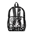 thumbnail image 1 of SEANATIVE Clear Backpacks for Boys Girls Large Capacity Kids Stylish Transparent Bookbag Clear Bags Teens PVC School Backpack School Supplies, Treble Clef Musical Note Black, 1 of 7