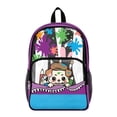 thumbnail image 1 of SEANATIVE Clear PVC Backpack for Kids Boys Girls Transparent Bookbag See Through School Daypack Middle High School Backpacks Rucksack Schoolbag, Cartoon Dog Paint Palette Print Violet, 1 of 7