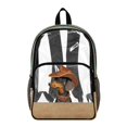 thumbnail image 1 of SEANATIVE Clear PVC Backpack for Kids Transparent School Bag Cute Printed Bookbag Clear Bag with Front Pocket Students Rucksack for Middle High School, Dachshund Dog Cowboy Hat Pattern, 1 of 7