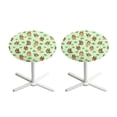 thumbnail image 1 of SEANATIVE Cocktail Table Top Cover Set of 2 Lightweight Small Tablecloth Stretch Round Table Topper Cap Covers for Banquets 24 Inch, St. Patrick's Day Clover Leaf Hat Dog Green, 1 of 7