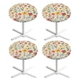 thumbnail image 1 of SEANATIVE Cocktail Table Topper Cap Pack of 4 Stretch Round Cocktail Table Covers with Elastic Fit Decorative Highboy Tablecloths for Events Parties Picnic 24 x 24 Inch, Floral Pattern, 1 of 7