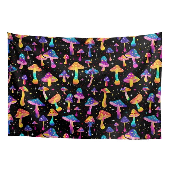 SEANATIVE Colorful Mushroom Tapestry for Bedroom Aesthetic Wall Tapestry Small Tapestry Wall Hanging Living Room for Bedroom Compact Tapestry for Home Decor Mini Tapestry