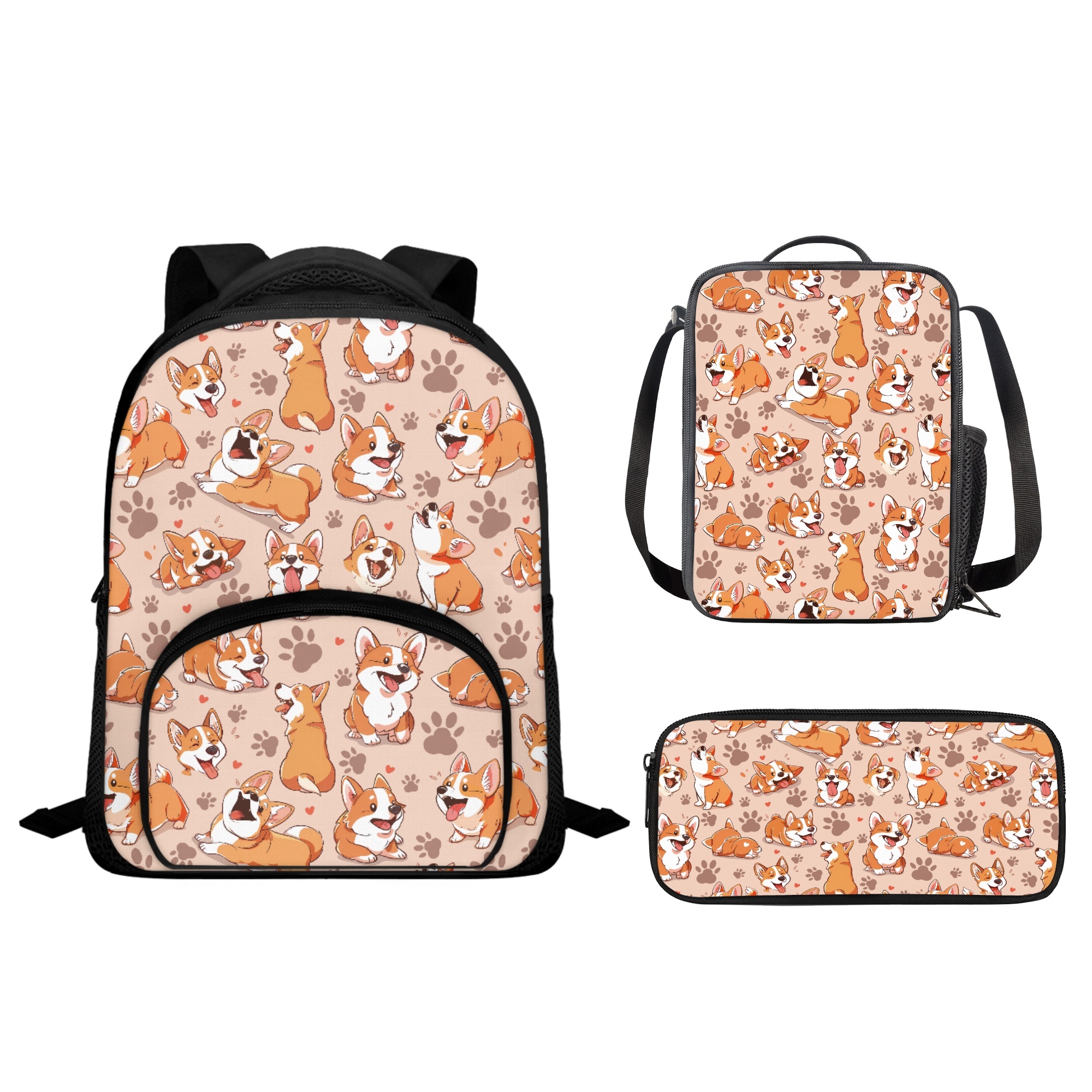 Kids Space Truck Backpack Set With Lunch Box & Pencil Case - Lightweight School Bookbag For Boys & Girls, Orange Black, Ages 3-7