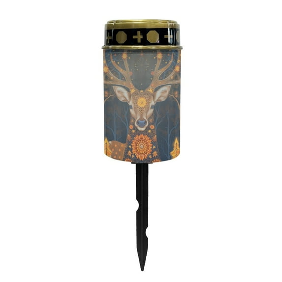 SEANATIVE Deer Cemetery Lights for Grave Solar Waterproof Grave Lights for Cemetery Mom LED Flameless Candle Eternal Memorial Solar Light Cemetery Garden Decor Memorial Gifts