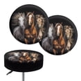 thumbnail image 1 of SEANATIVE Desert Horse Round Stool Cover 2 Piece Bar Stool Seat Covers 13"-15" Cushioned Stool Seat Cushion Insert Outdoor Home Decor Size M, 1 of 7