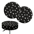 thumbnail image 1 of SEANATIVE Dog Paws 2-Piece Round Stool Covers Size S Reusable Kitchen Island Stool Cushion Covers Round Dustproof Circle Chair Seat Covers for Dining Room, 1 of 7