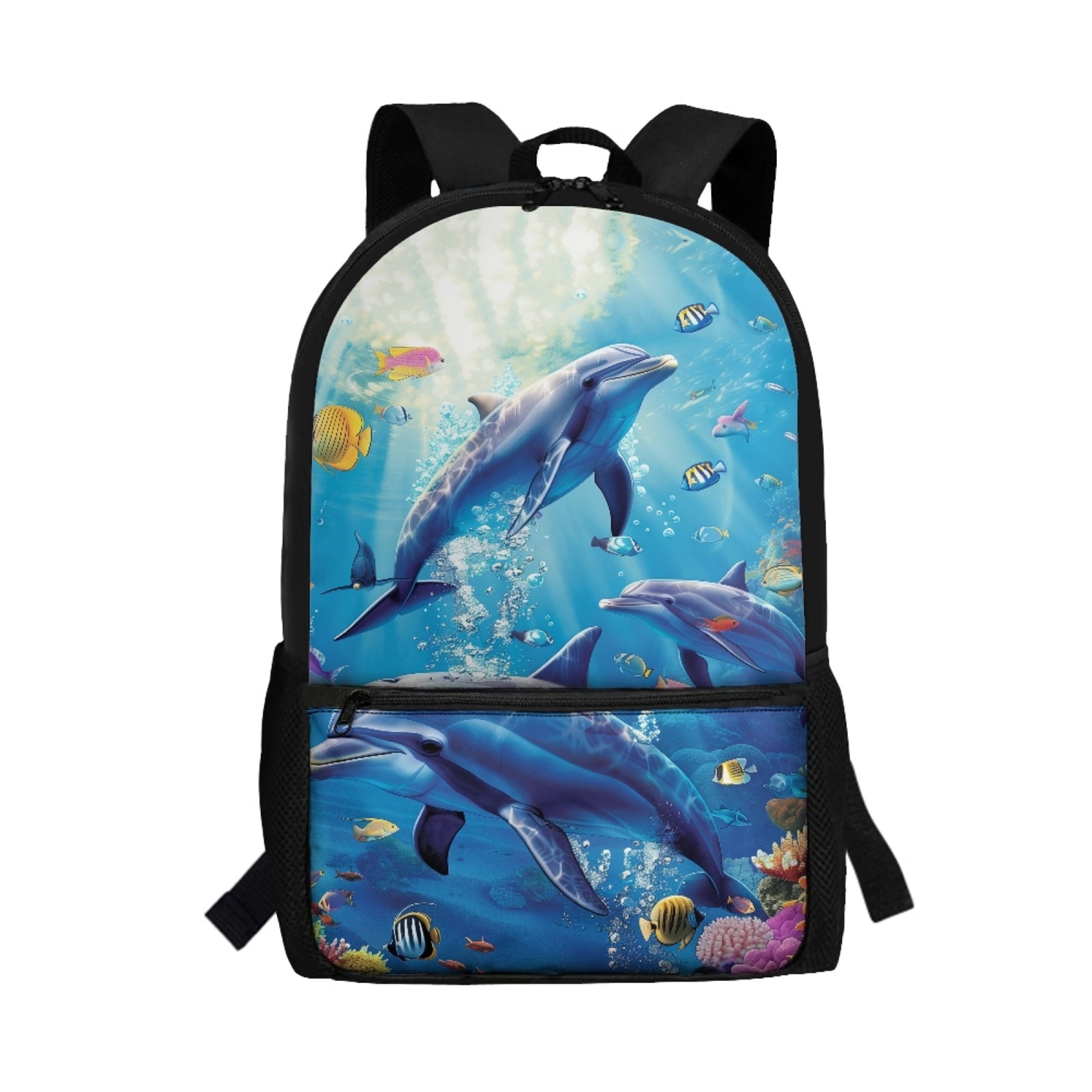 SEANATIVE Dolphin Backpack Kids Boys 7 8 Elementary School Book Bags for Girls 4th Grade Lightweight 17 Inch Children Backpacks with Smooth Zipper Walmart