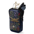 thumbnail image 1 of SEANATIVE Double Eyeglass Case with 2 Compartment Glasses Case Zipper Eyewear Pouch Lightweight Soft Neoprene Sunglasses Pouch Travel Glasses Storage Pouch Bag, Dragonfly Daisy Flower Print, 1 of 7