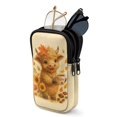 thumbnail image 1 of SEANATIVE Double Glasses Case Soft Neoprene Zipper Sunglasses Pouch with 2 Pockets, Lightweight Eyewear Holder for Women Men Travel Glasses Organizer Pouch, Highland Cow Sunflower Fall Leaf, 1 of 7